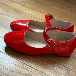 Pandaninjia Shiny Red Mary Jane Dress Shoes